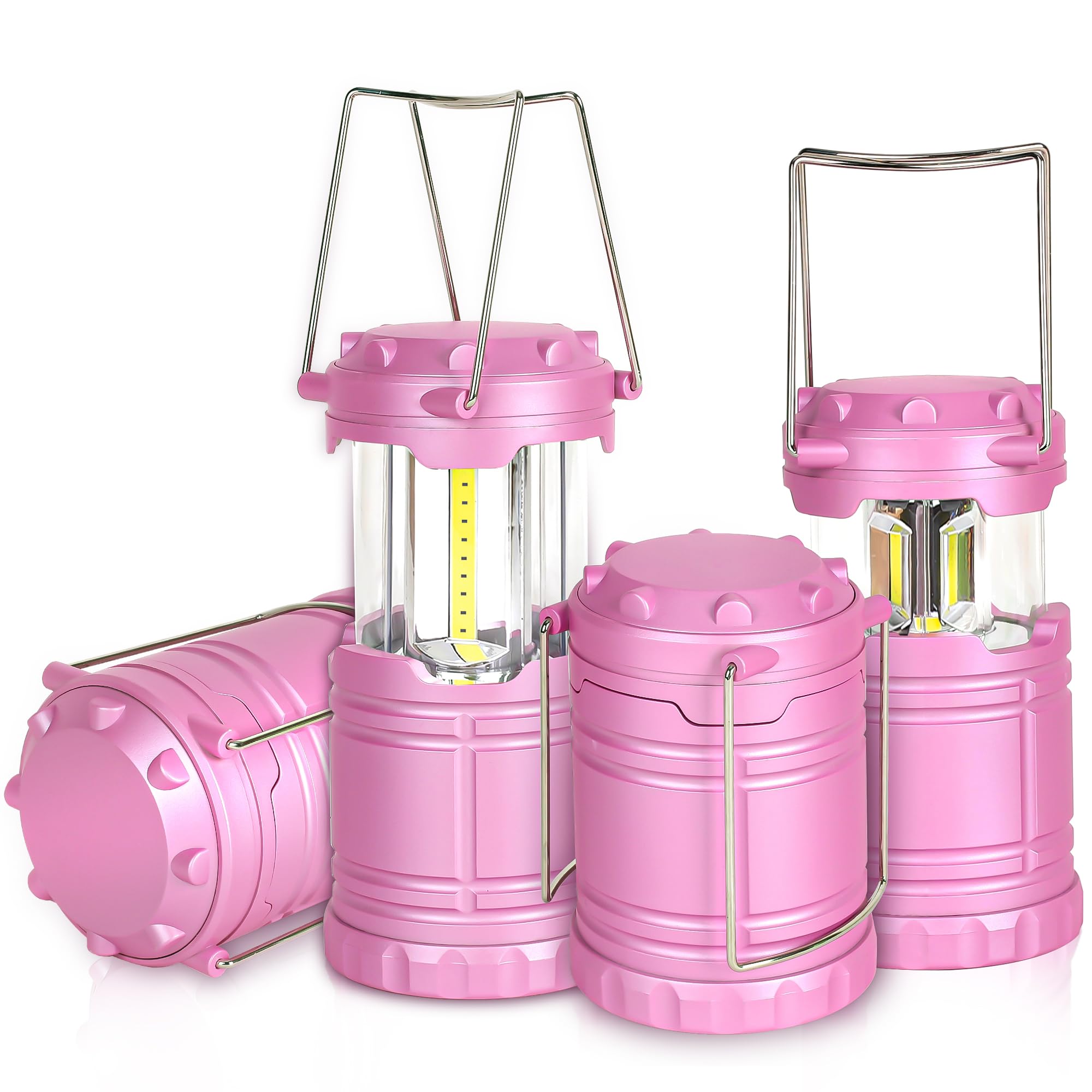 Amazon.com: SEAMAGIC 4-Pack LED Pink Camping Lantern | Portable