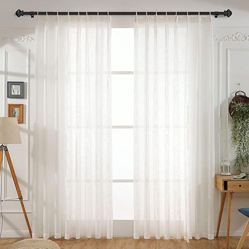 Miniatura 7 de Barras de cortina para ventanas de 30 a 78 pulgadas, paquete de 2 barras de cortina negro mate de 58 pulgadas con soportes, barras de cortina