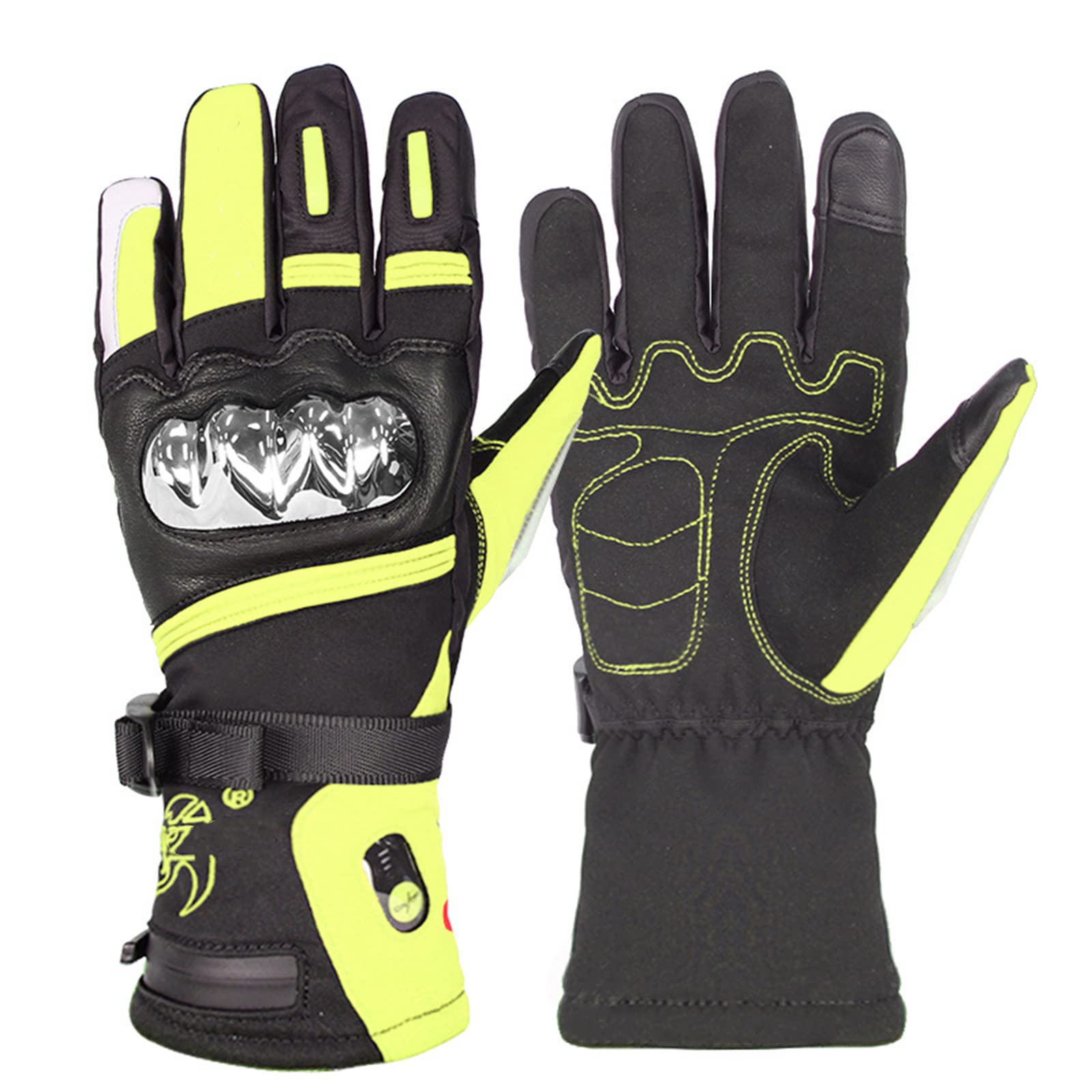 Gants Chauffants Électriques pour Moto Écran Tactile Sensible Réglage de la Température à Trois Vitesses Extérieur Résistant Au Froid Imperméable Automne et Hiver Gants
