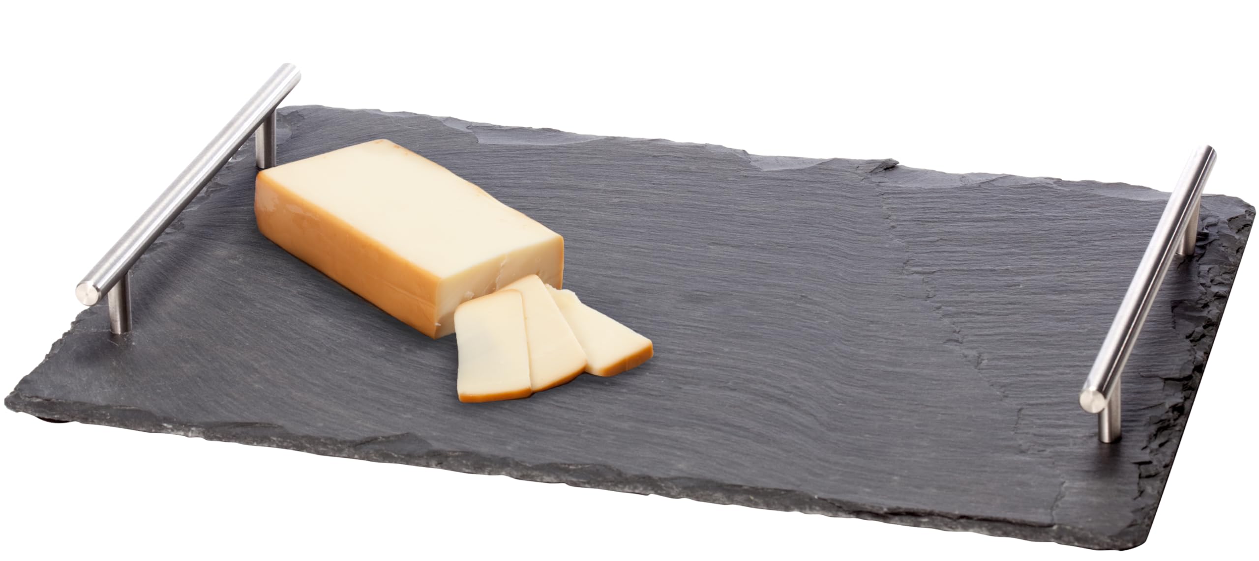 Oenophilia Planche à fromage ardoise avec poignées
