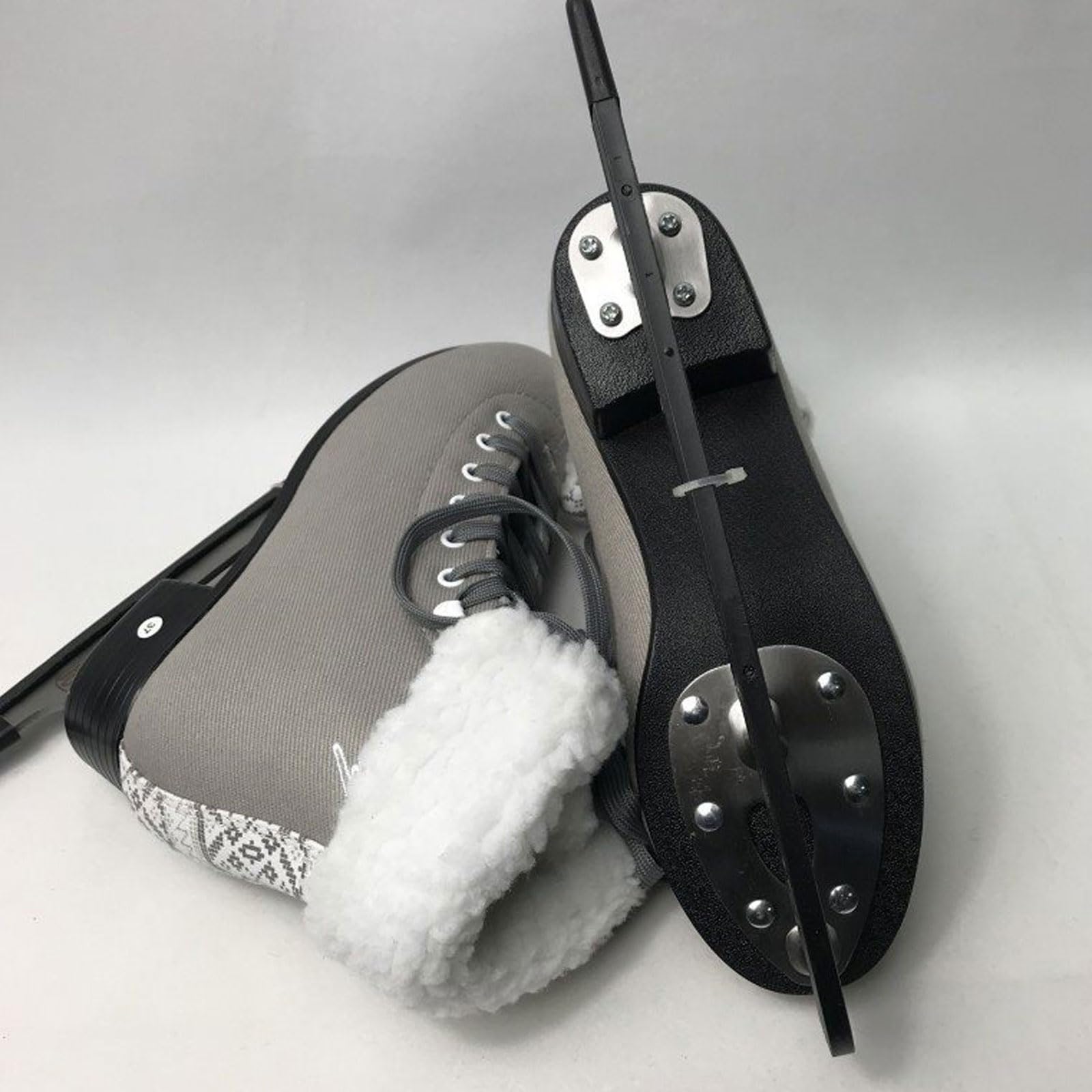 Patines de Hielo Hombres,Patines de Hielo de Ocio Mujer,cómodos y cálidos,Sistema de Cordones rápido y Hebilla de Bloqueo Push-Lock,para Principiantes y usuarios avanzados