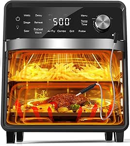 Nuwave Plug-In Grill Air Fryer Oven Combo with Sheath Heaters, 2024 Model