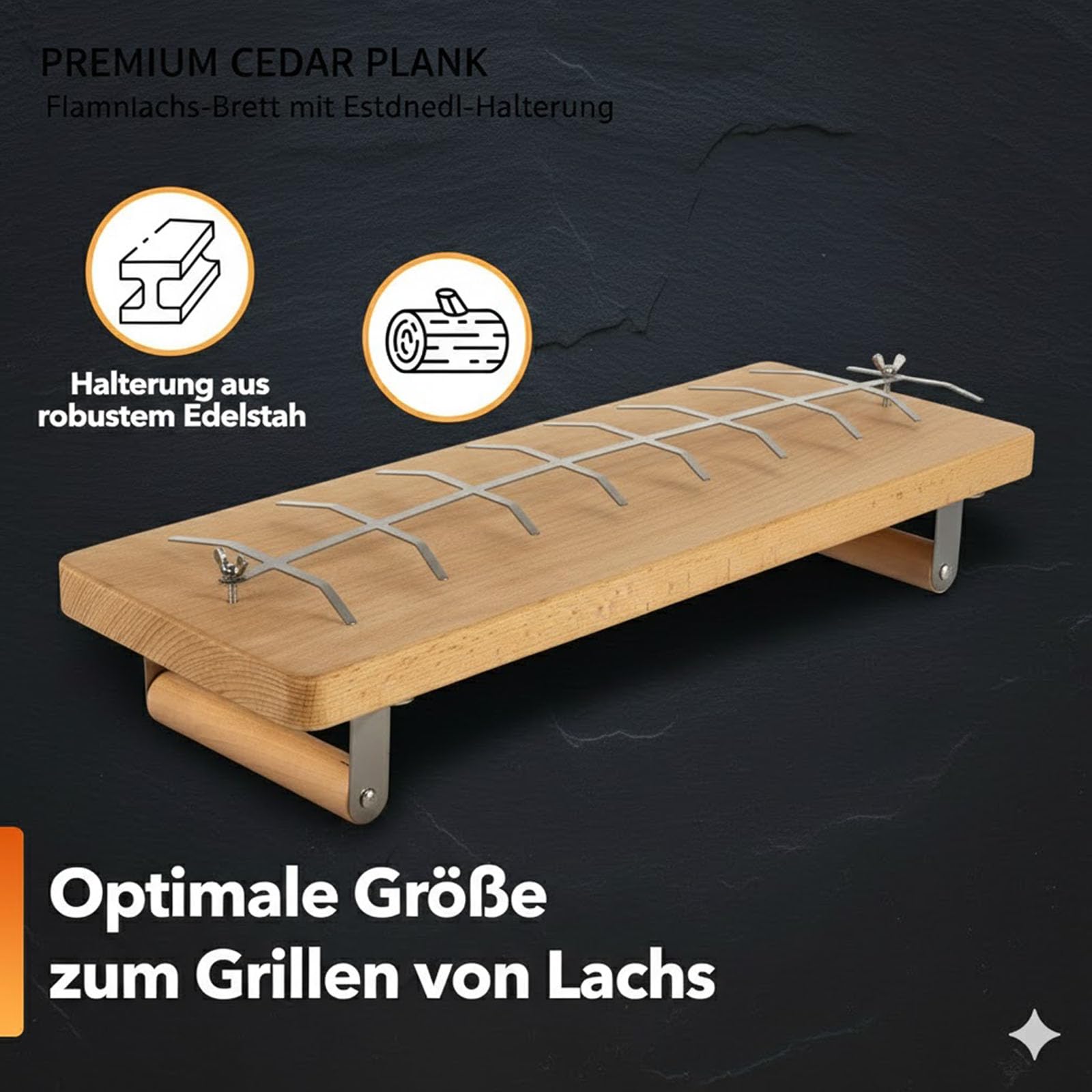 Innovativo viso per preparare il salmone con clip regolabili e in acciaio inox, supporto per pesce barbecue