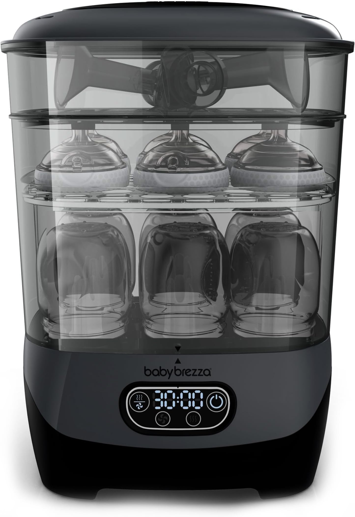 Baby Brezza Baby Bottle Sterilizer + Dryer Advanced – Electric Steam Sterilization Machine – Universal Sterilizing of All Bottles: Plastic, Glass, Pacifiers + Breast Pump Parts- HEPA Filter, Charcoal