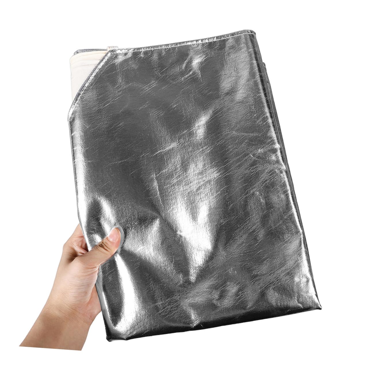 Feuerfeste Schürze mit Hitzeschutz und Alu Beschichtung für Schmelzen | Aramid Aluminiumplattierung, Verstellbare Träger, Leichtes Design, Silber, für Schwere Industrieeinsätze