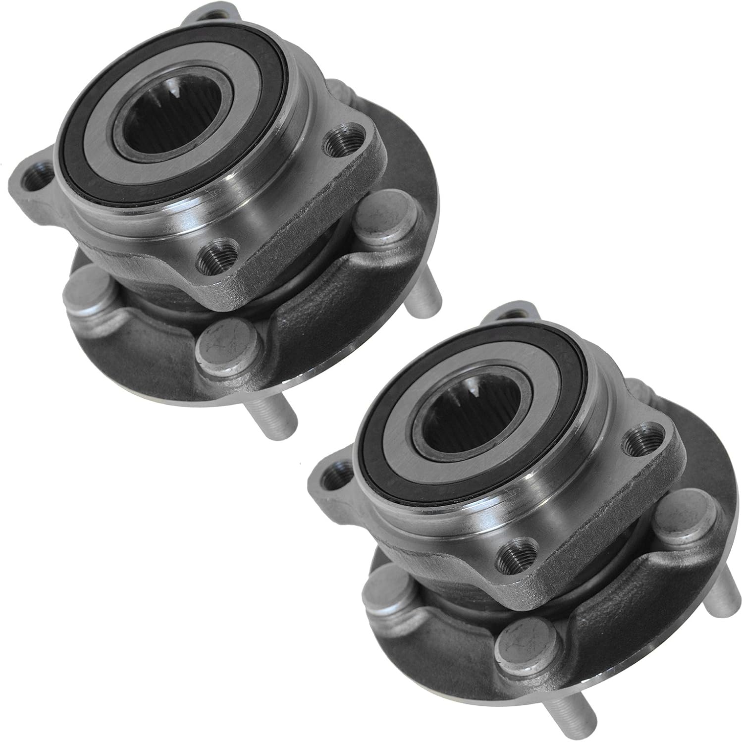 TRQ Front Left and Right Wheel Bearing and Hub Assembly 2 Piece Set Compatible with 2005-2014 Subaru Outback 2009-2014 Forester 2005-2014 Legacy 2013-2014 XV Crosstrek