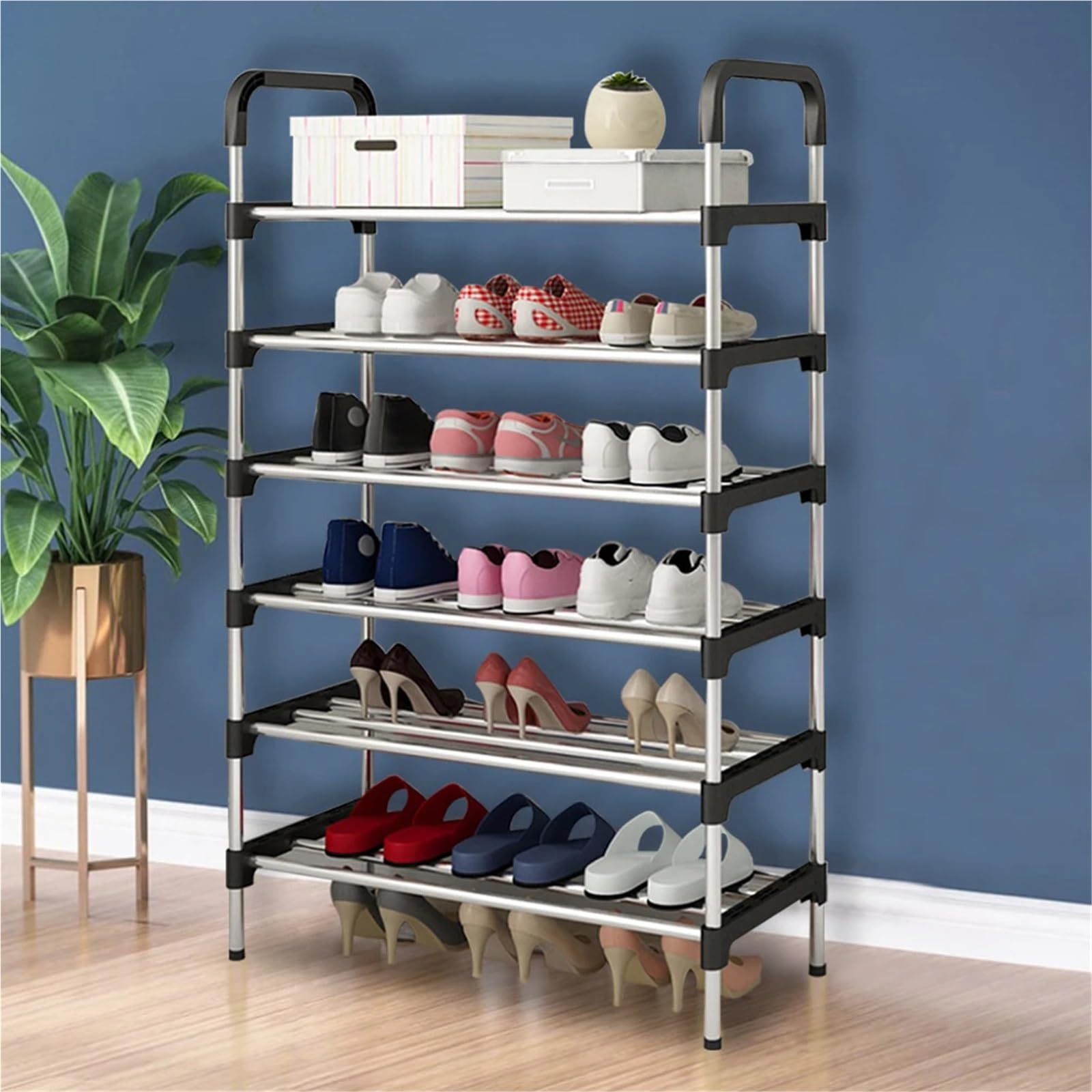 Multi-Layer Stackable Shoe Rack Entrance Door Storage