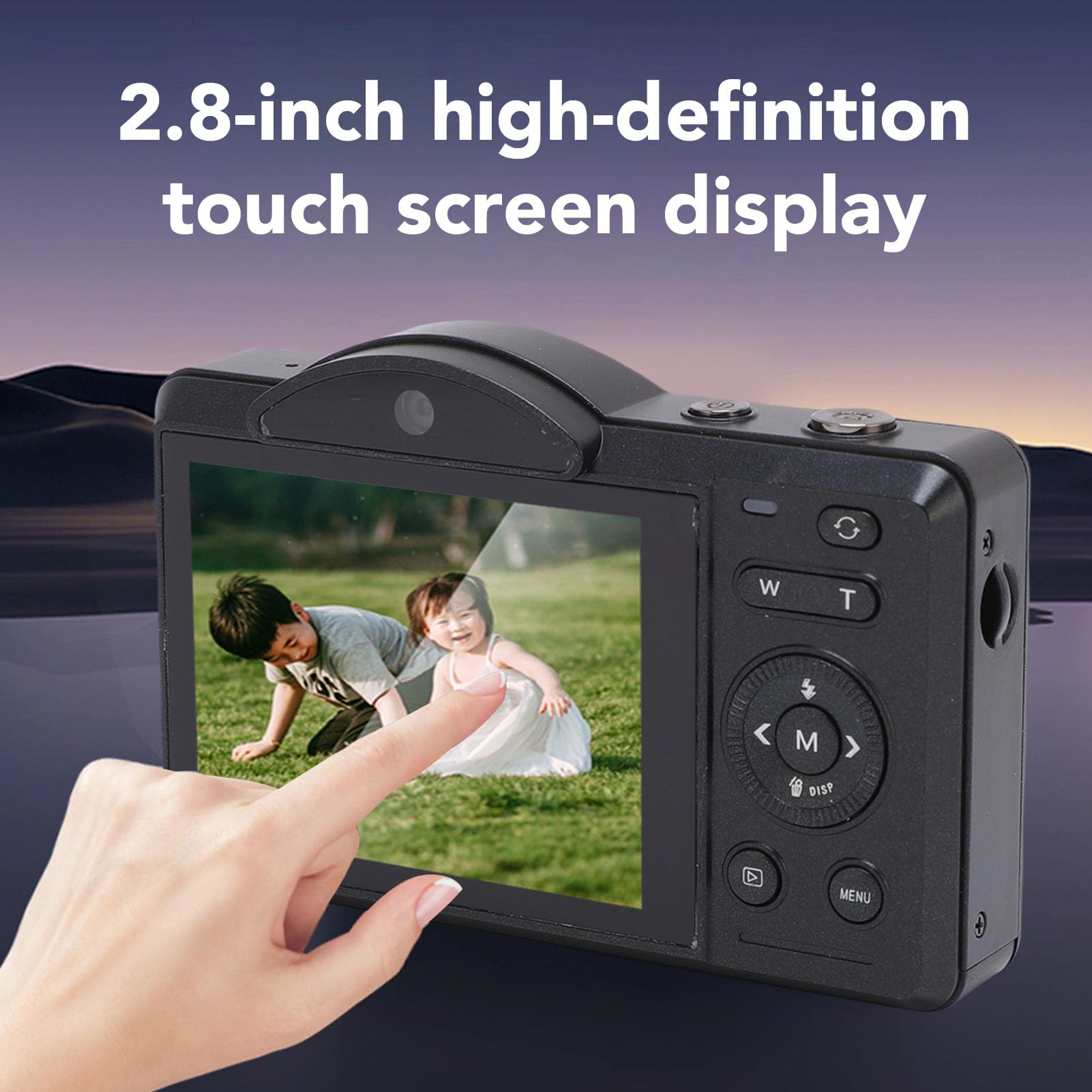 Bewinner Camera Digitale 4K per Fotografia, Fotocamera vlog WiFi 75MP con Touchscreen da 2,8 ", 16x Zoom Digitale, Videocamere AutoFocus per Principianti (64GB)