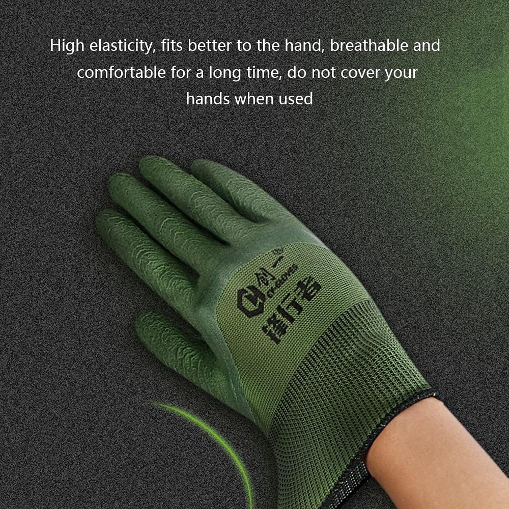 Gloves Men's and Women's Work Gloves, Waterproof Gardening Gloves, Rubber Coated Gloves, Non-Slip Wear-Resistant, Flexible and Comfortable