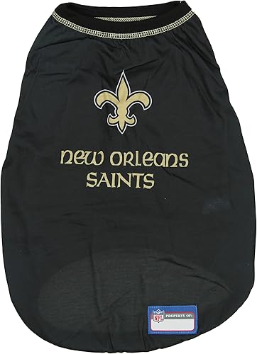 Zubaz NFL - Camiseta para perros del equipo de la NFL, New Orleans Saints, talla XL