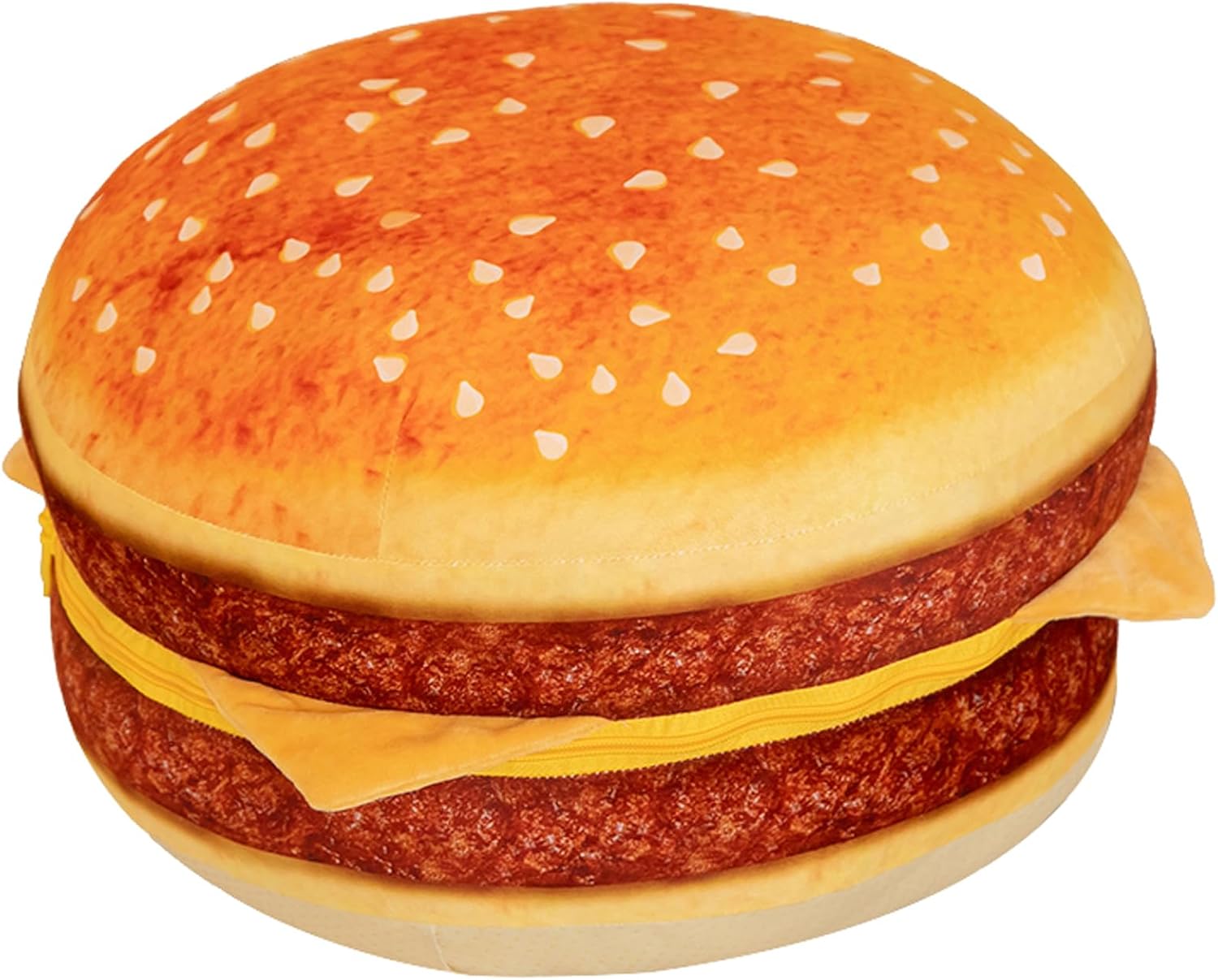 funnykitten Hamburger Plush Pillow, 3D Simulation Cheeseburger Pillow Burger Plush Hugging Pillow Cushion Funny Food Plush Pillows Toy for Home Decor, 16.5inch