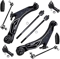 Vista 477 de Detroit Axle - Kit de suspensión frontal de 10 piezas para Dodge Avenger 2008-2014, Chrysler Sebring 2007-2010, 2 brazos de control inferiores, 2