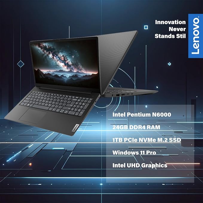 Lenovo Business Laptop, 15.6" FHD Display, Intel Pentium N6000, Long Battery Life, Military-Grade Durability, RJ-45 Ethernet Port, USB-C, w/WOWPC Bundle, Win 11 Pro (24GB RAM | 1TB PCIe SSD) miniatura 3
