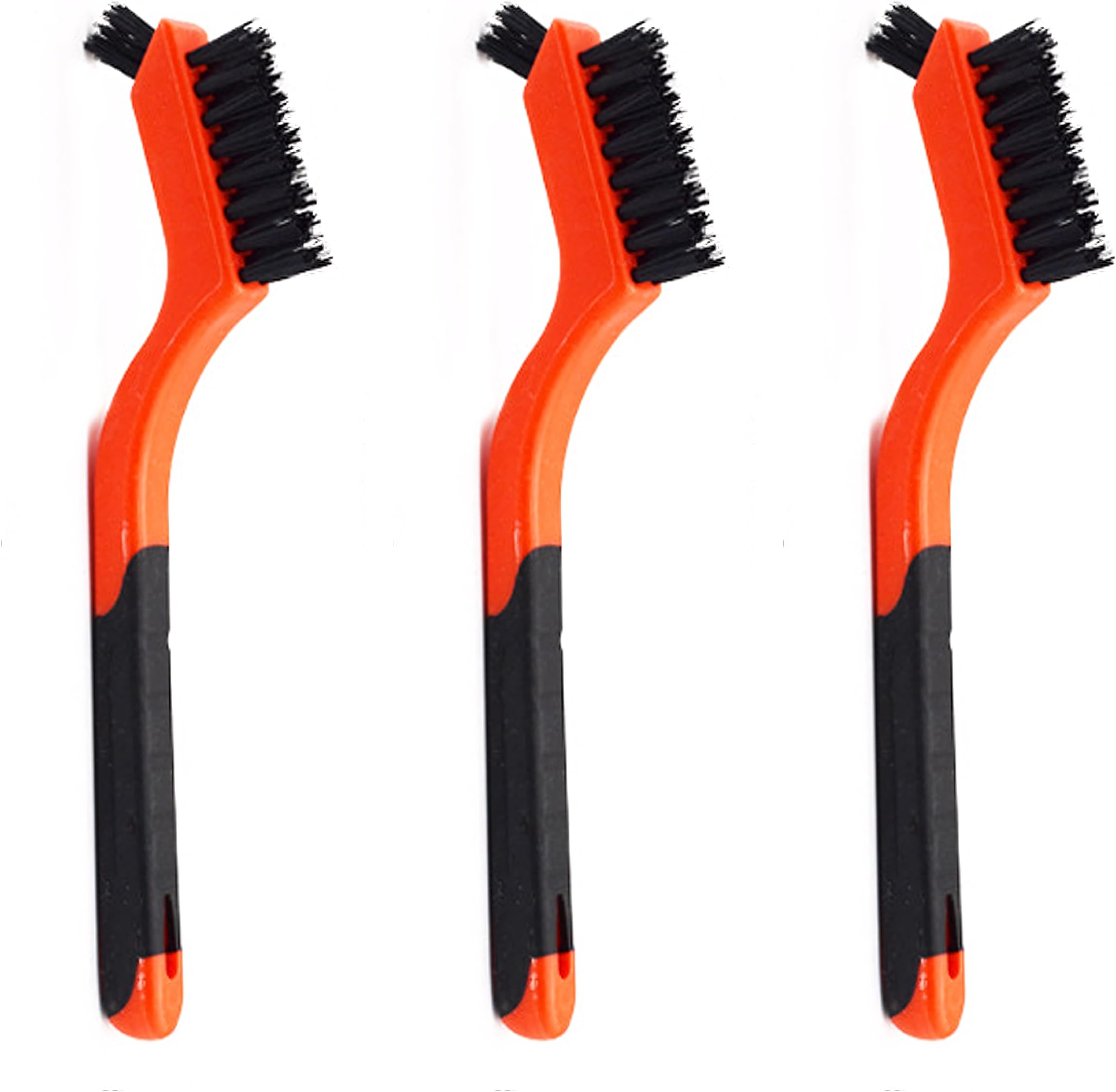3pcs Nylon Cleaning Brushes Small Wire Brush Set for Cleaning Rust Removal in Holes