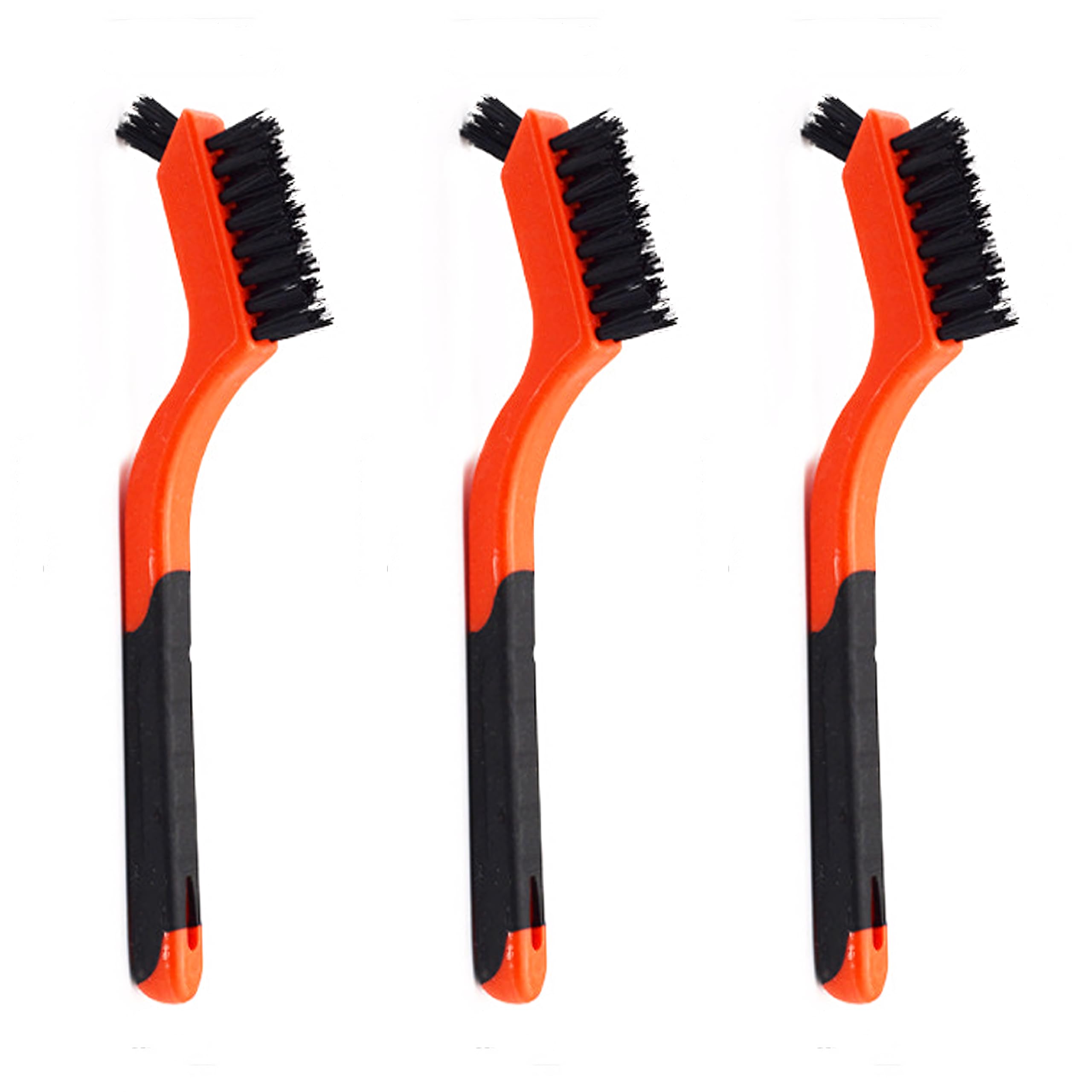- 3pcs Nylon Cleaning Brushes Small Wire Brush Set for Cleaning Rust Removal in Holes