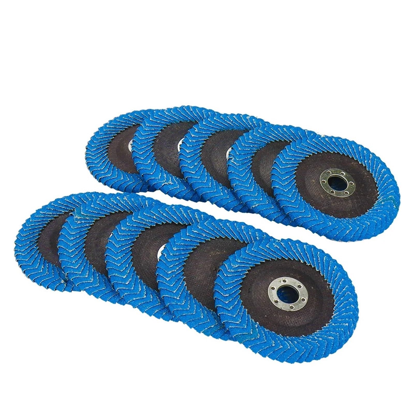 10 Stück 125 mm Fächerscheiben Winkelschleifer Schleifscheibe