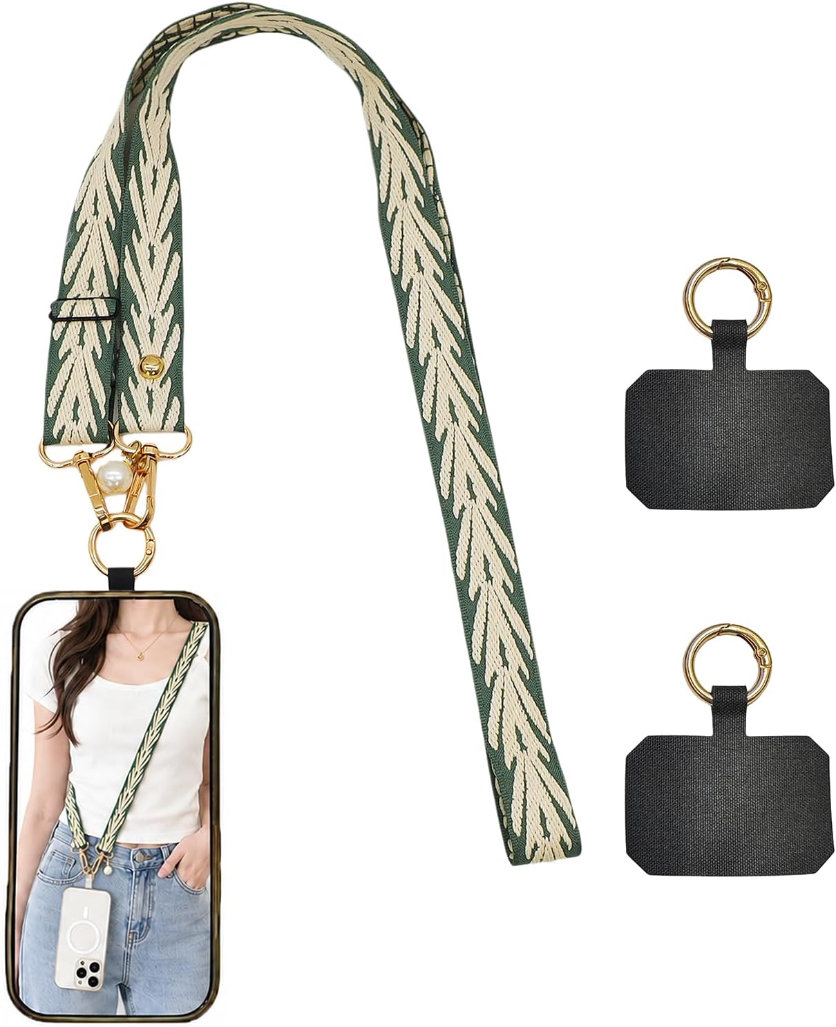 Phone Lanyard Crossbody, Adjustable Cell Phone Neck Strap for Women