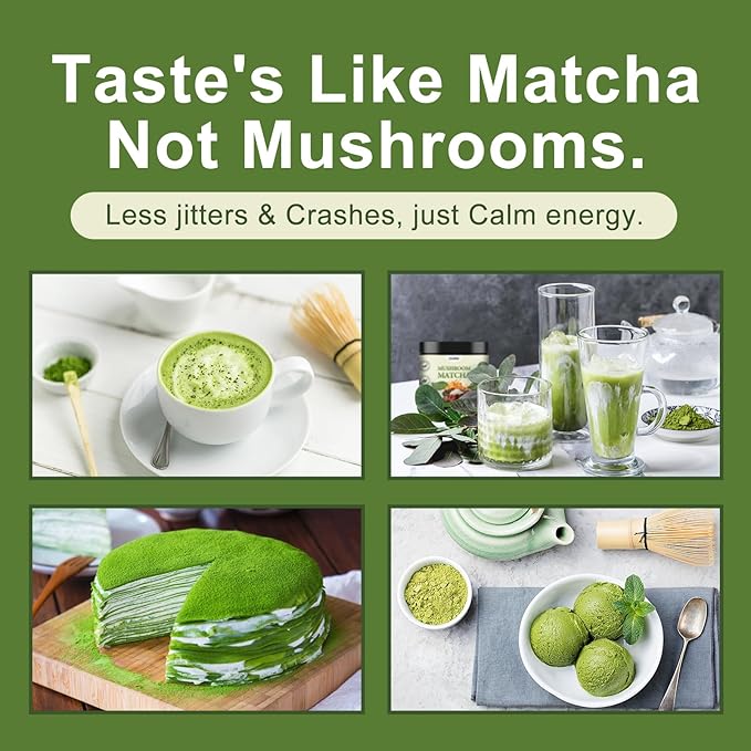 Matcha con Hongos, Leche de Coco y MCT 3.52 oz miniatura 7