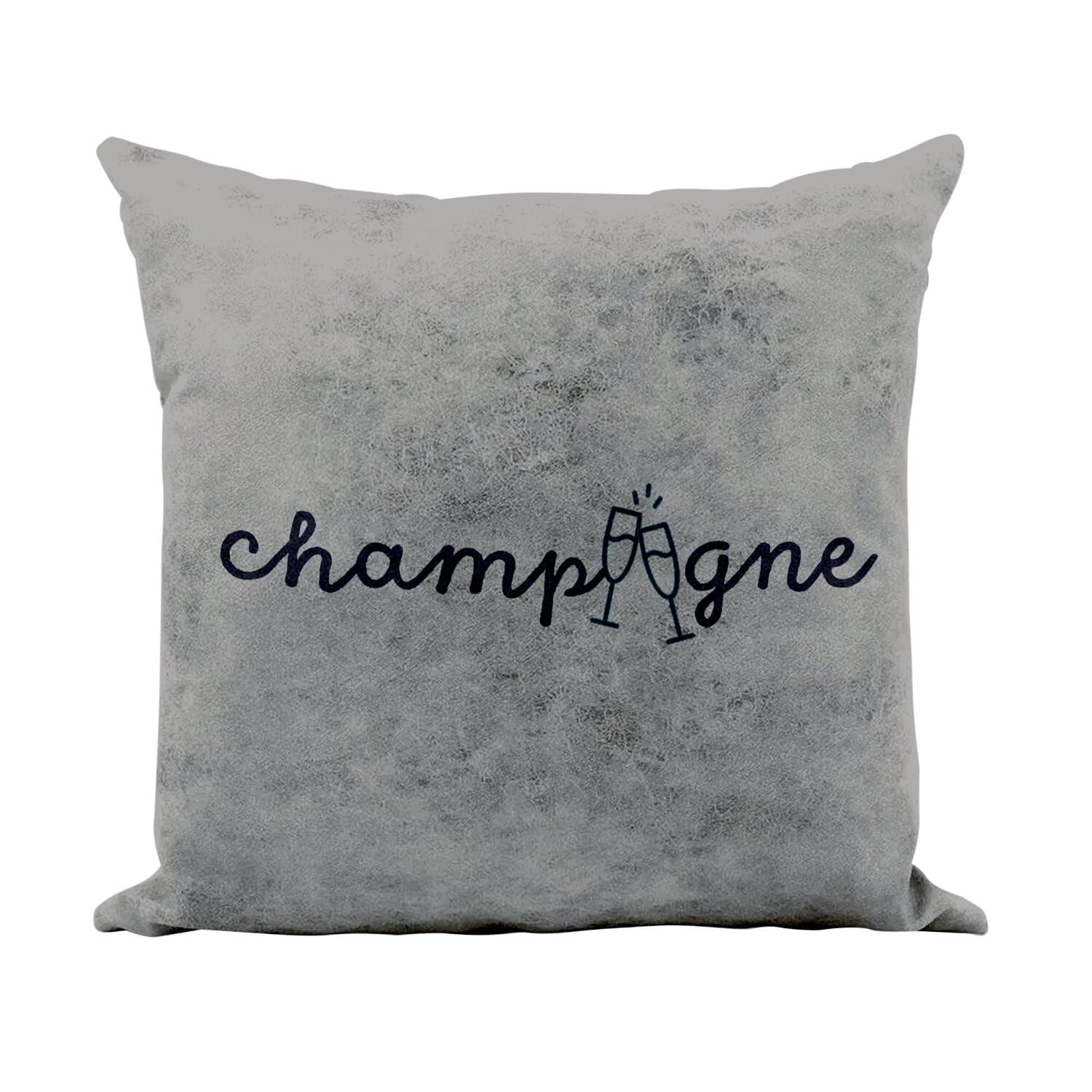 Coussin similicuir gris antitache facile à nettoyer pour salon familial