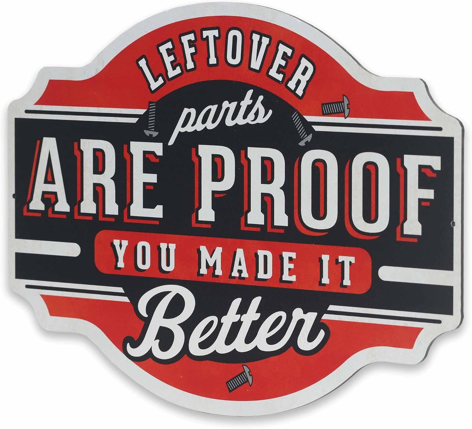 Leftover Parts Are Proof You Made It Better Metal Sign image 2