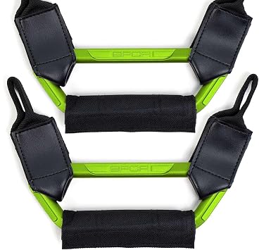 GPCA BackGrip X Heavy-Duty Headrest Grab Handle for Lifted Trucks & Jeeps, Rear Seat Entry Assist for Seniors & Kids, Fits Vehicles with Pole-Style Headrests Up to 16mm, Easy Install 2PC- Green