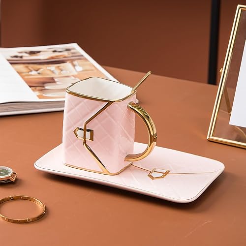 Miniatura 2 de Juego de tazas de café en forma de bolsa, tazas de té y platillos, juego de tazas de taza, tazas de espresso para amigos, mamá, boda, fiesta, hogar,