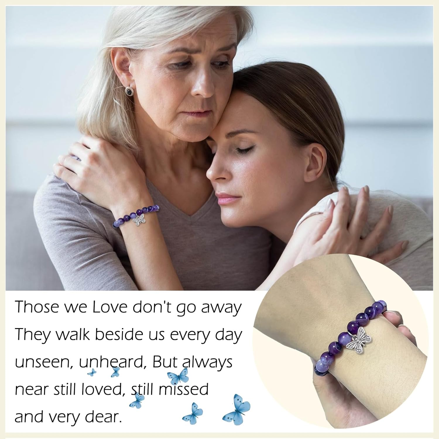 LINY Memorial Gifts for Loss of Loved One Grief Bracelet Sympathy Gift for Loss of Mother Father Son Daughter - Image 2