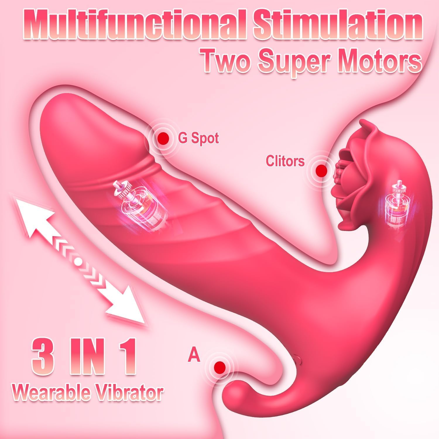 3 IN 1 Silikon Tragbarer Zunge Vibratoren für Sie G-Punkt Klitoris Paar Vibratoren mit 9x9 einstellbar Vibrationsmodi Analvibrator-Stimulator Dildo für frauen Brustwarzen Klitoris Sexspielzeug