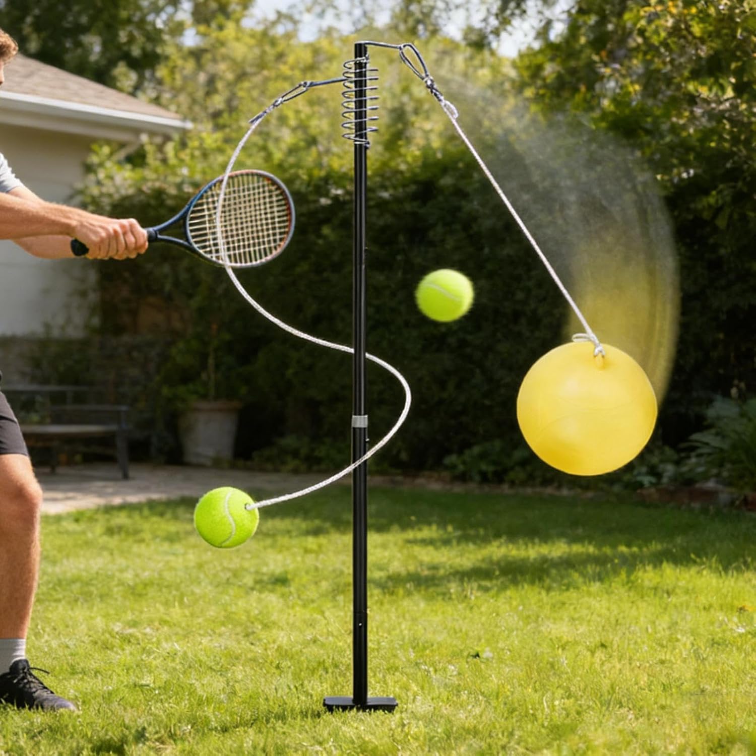 Backyard Tether Ball Set - Interactive Sport Equipment - Tennis Training Tetherball Set,for Lawn Park Patio School Beach Vacation Adults Teenagers Children Enthusiasts