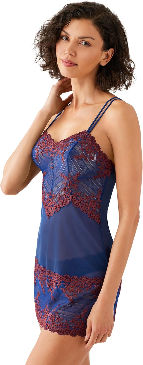Wacoal Women's Embrace Lace Sheer Mesh Chemise Lingerie, 814191