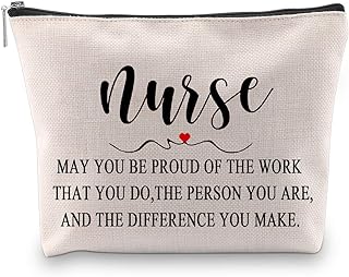 Nurse Cosmetic Travel Pouch Bag Nurses Week Gifts Nursing Supplies Gifts May You be Proud of the Work That You Do (Nurses Makeup Bag)