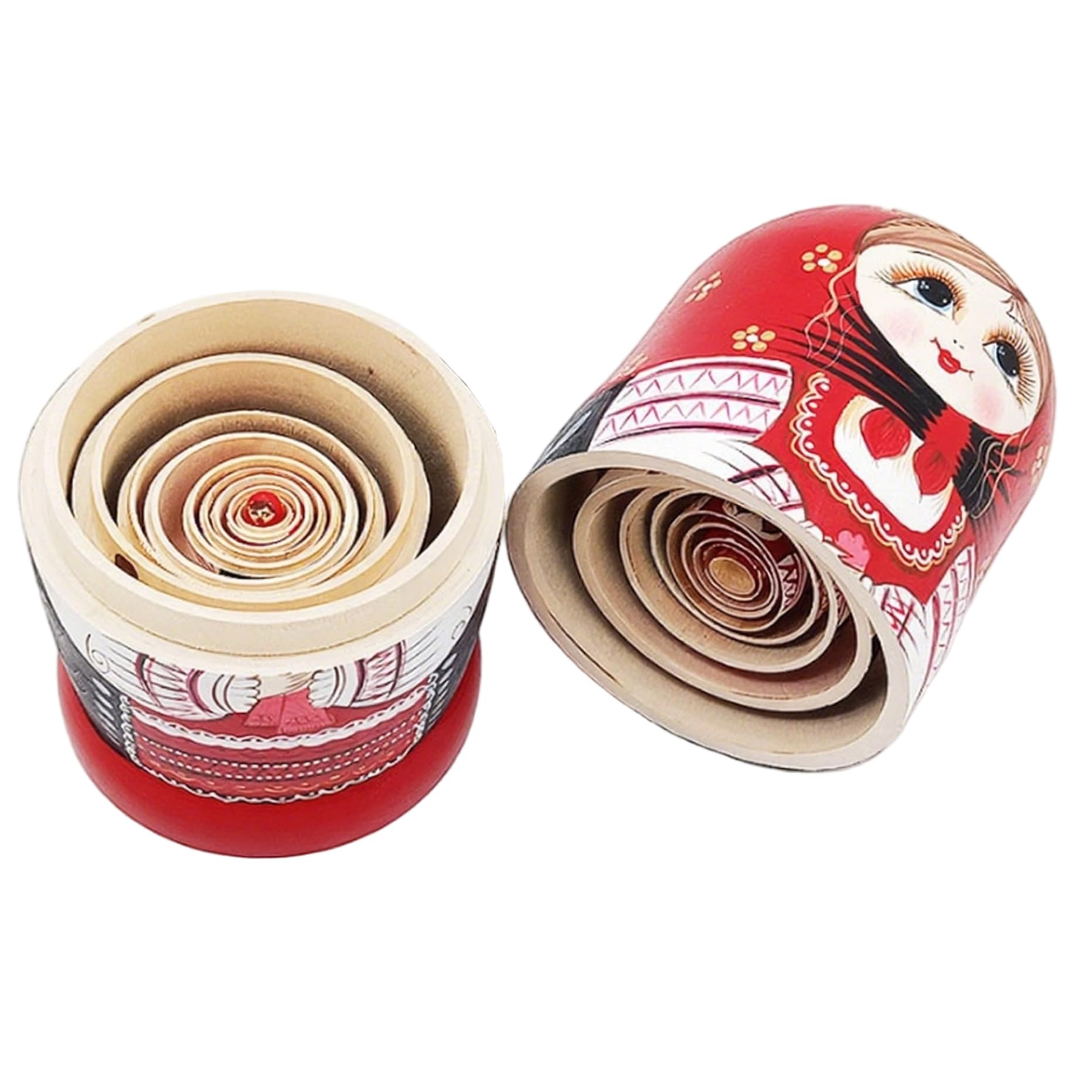 Poupées gigognes 10 pièces empilables en Bois coloré Amusant poupées Russes pour Enfants Adultes Anniversaire Vacances de noël