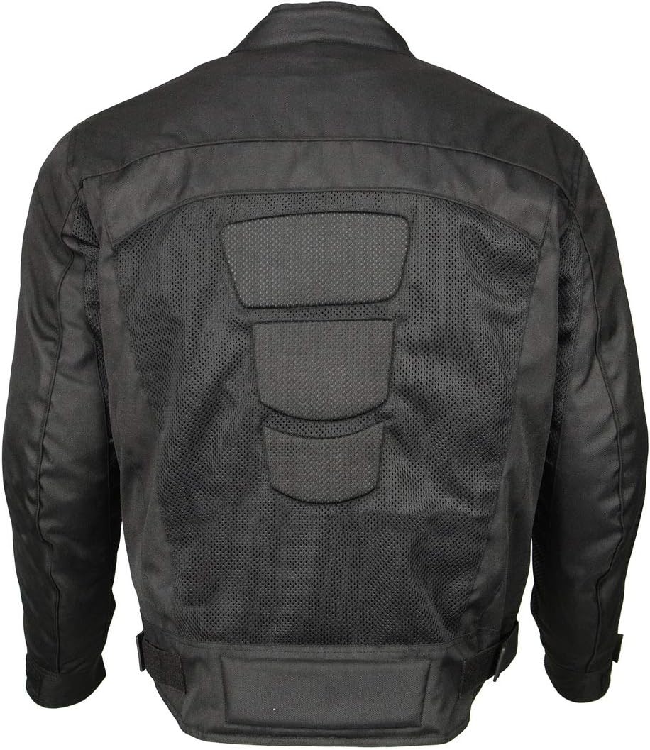 Flаѕh Dеаlѕ - 60% оƒƒ M Boss Motorcycle Apparel BOS11705 Men's Black Mesh and Nylon Racer Jacket with Armor - 3X-Large
