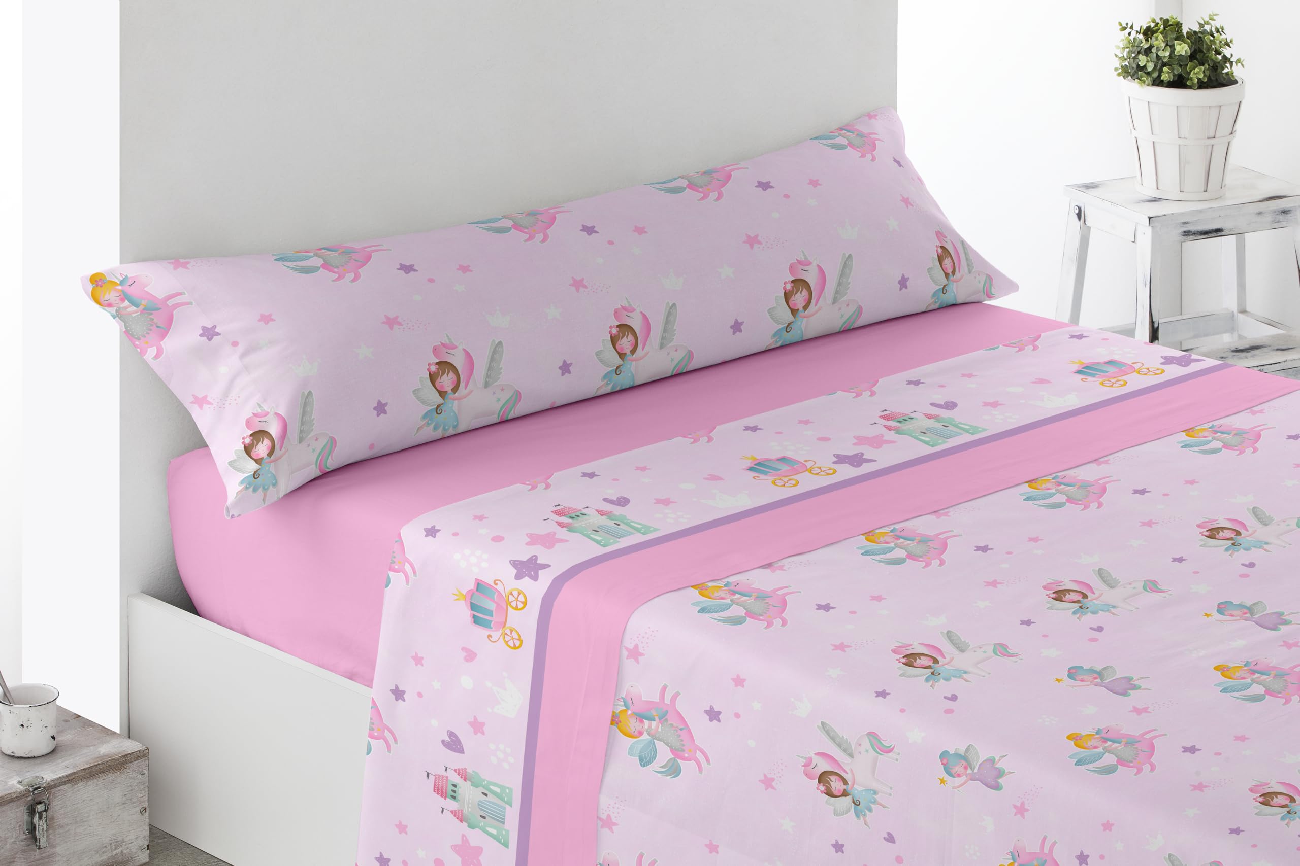 Cabello Textil Hogar Juego de sábanas Infantiles de Microfibra cepillada Extra Suave, con 3 Piezas, Varios diseños y Medidas (Adas, Cama de 90 cm (90x200cm))
