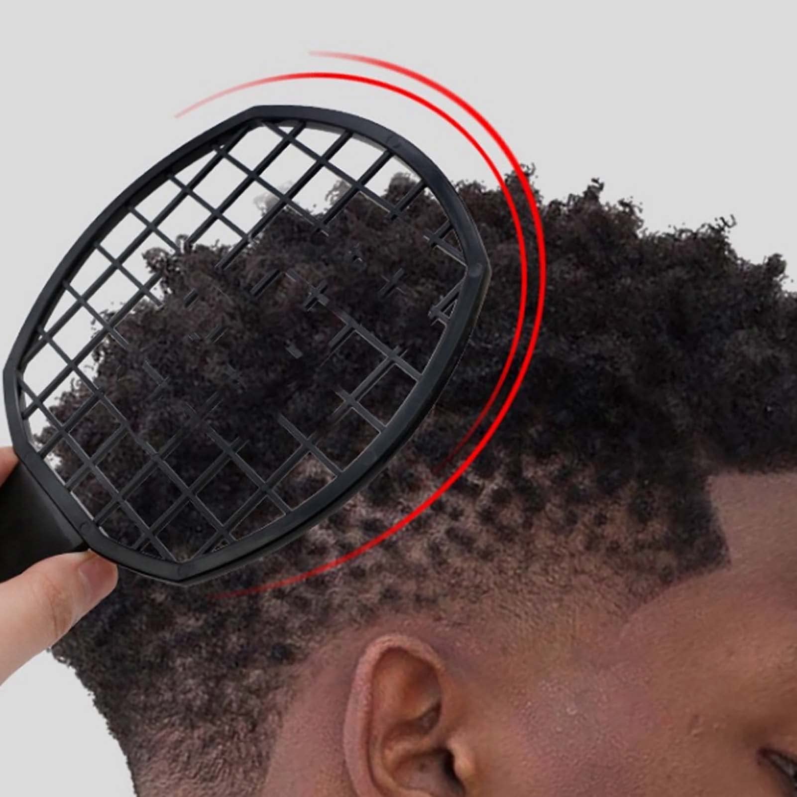 Afro Twist Peigne, Peigne à cheveux afro, Deux-en-un Double Extrémité Hommes Afro Cheveux Bouclés Peigne, Peigne à cheveux afro bouclés, dreadlocks, feuille d'étain, peigne à permanente chaude