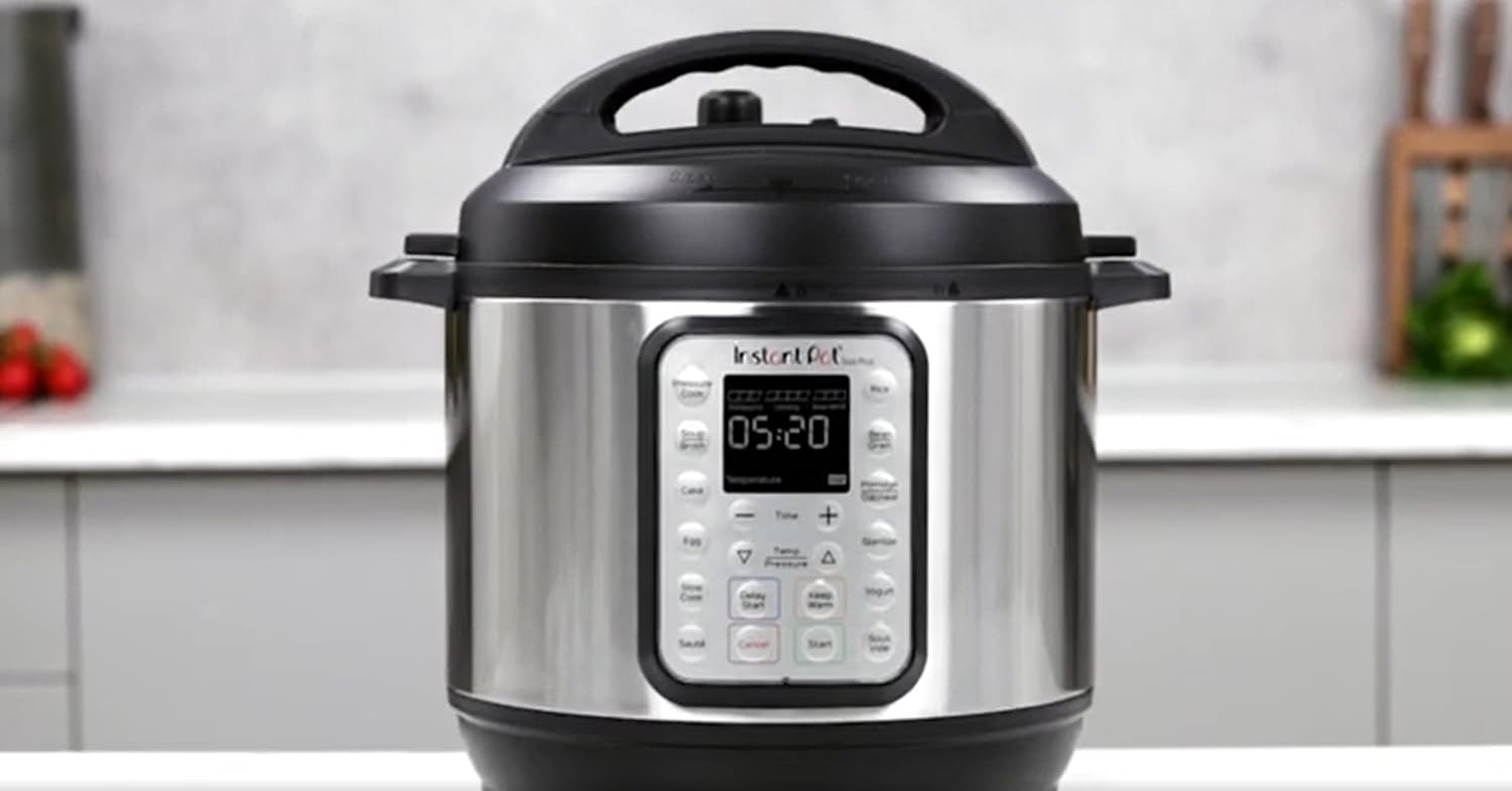 Instant Pot with freshly cooked meal showing tender results