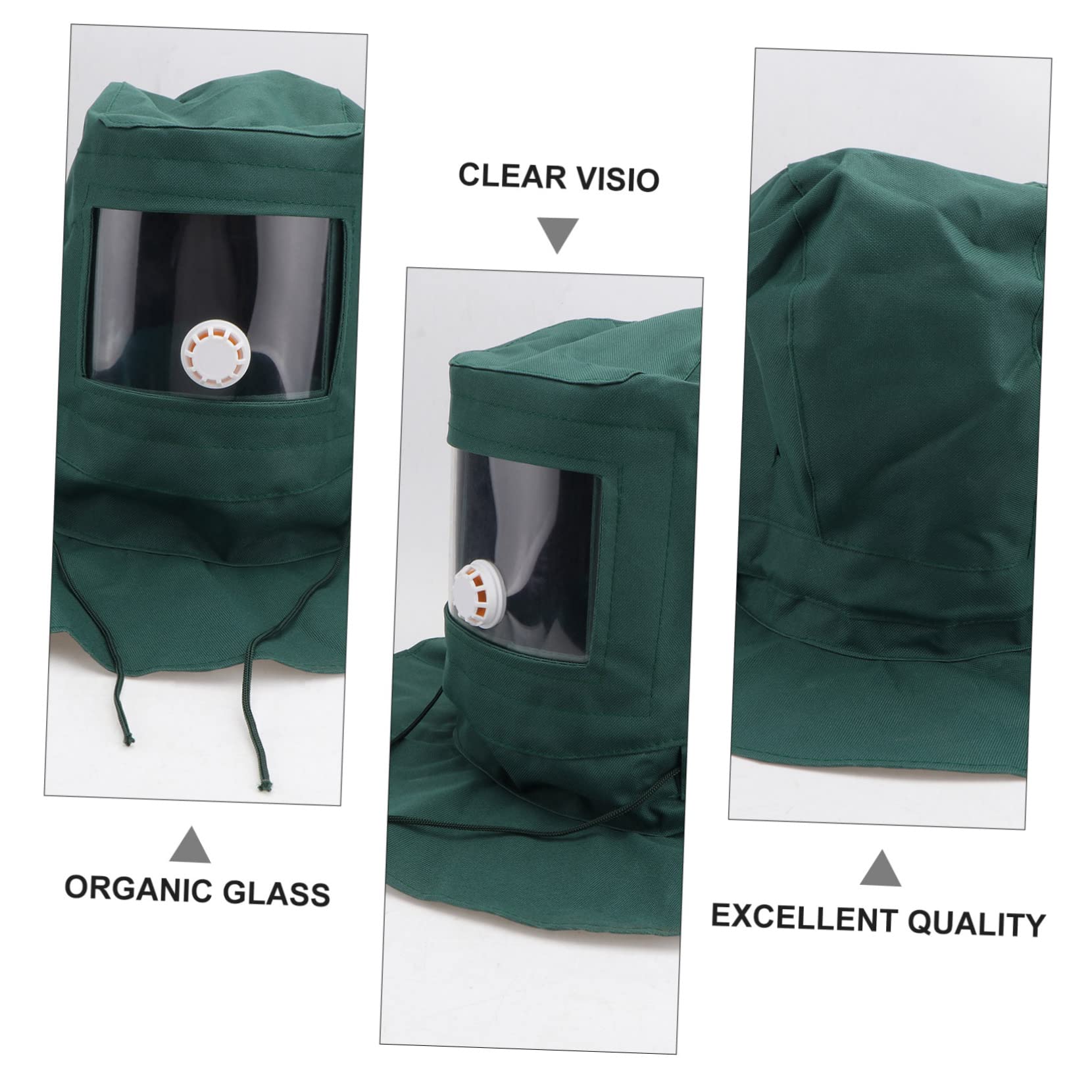 Mikikit Sandblaster Mask for Abrasive Work Thick Acrylic Front Mask Canvas Surface Comfortable