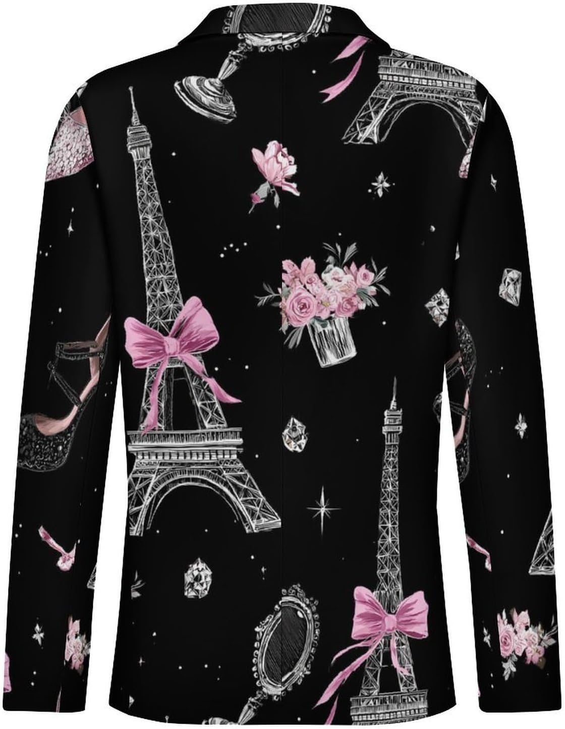 Eiffel Tower Paris City Mens Casual Blazer Two Button Sport Coat Business Suit Jacket