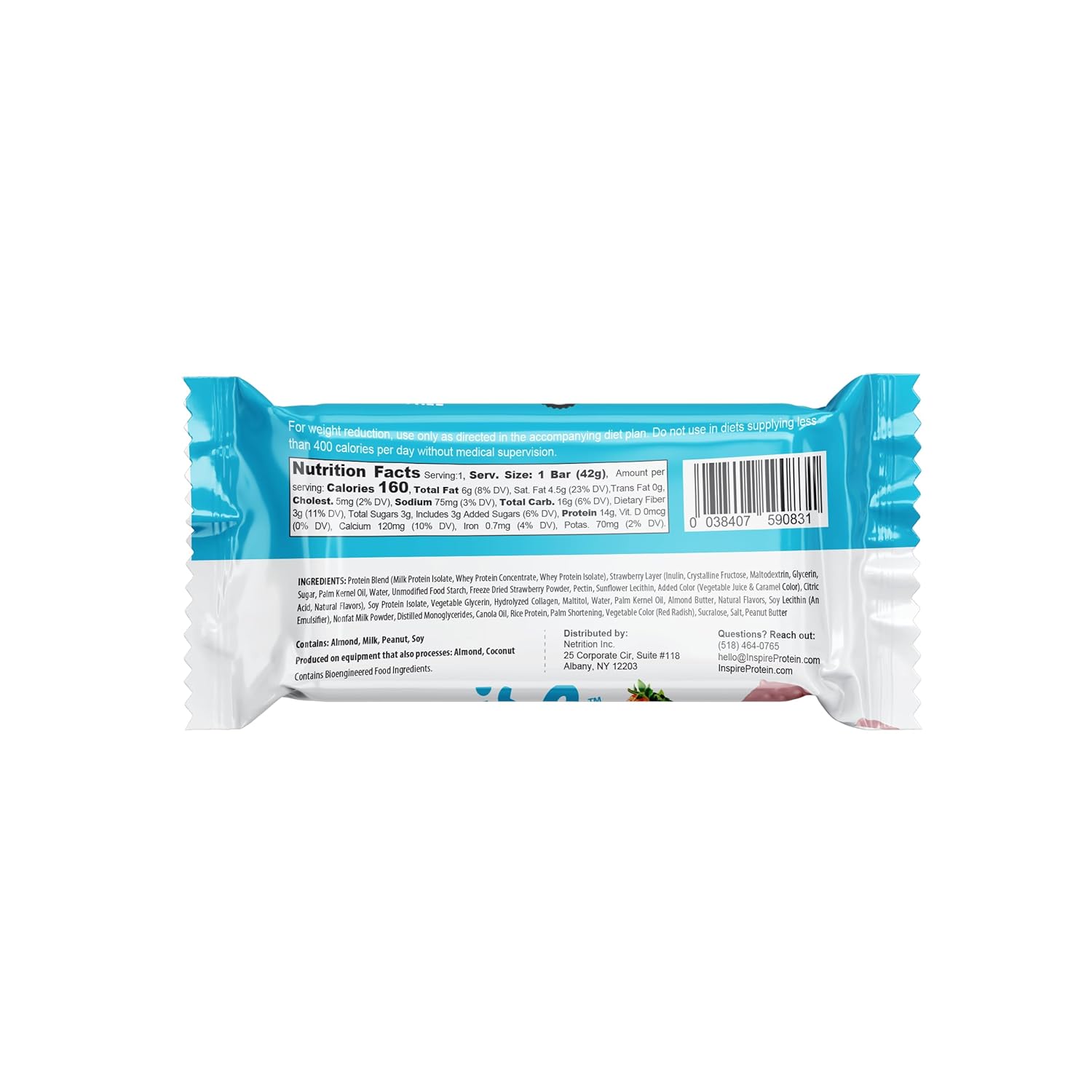 Inspire High Protein Bars - Strawberry Shortcake (1-Pack)