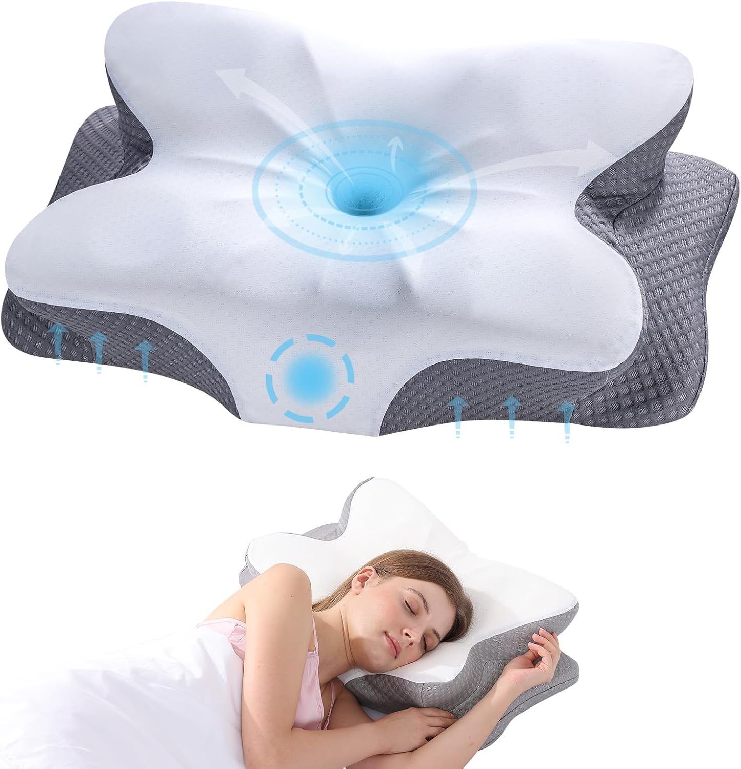 Cervical Neck Pillow Memory Foam Pillow for Neck Support