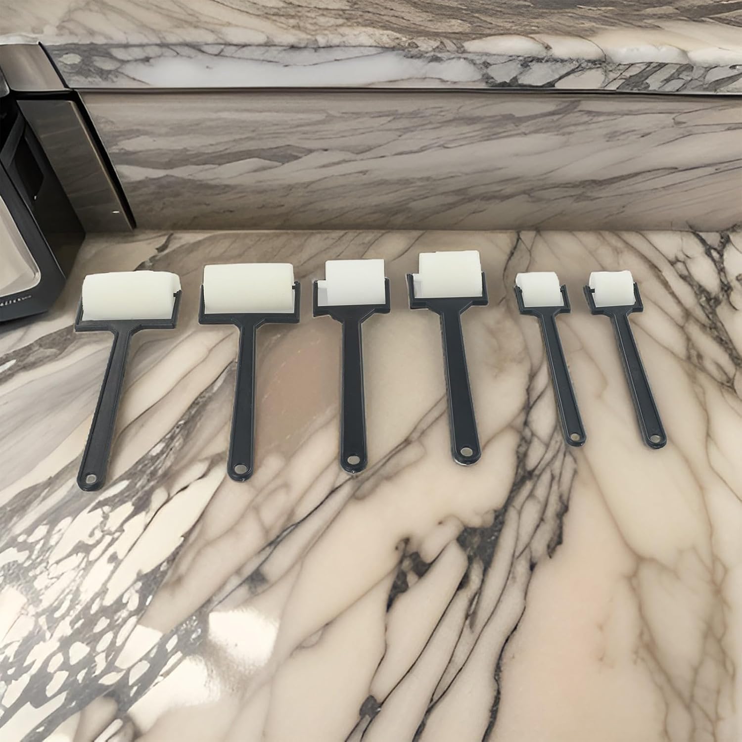 Foam Brushes, Sponge Roller Brush Set for Children Art Craft Tools, School Painting Supplies, DIY Hobby Decoration Kit with Small Hand Rollers