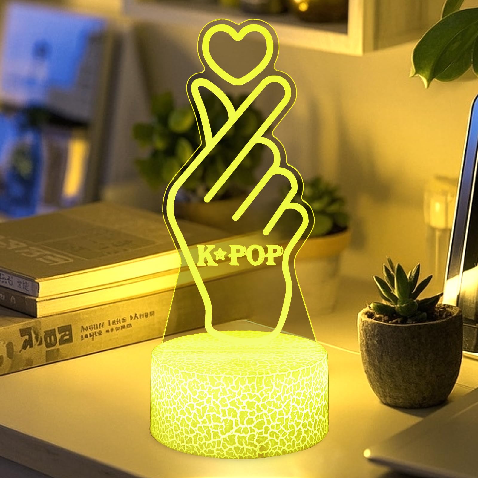K-Pop dekoratives Nachtlicht, 16 Farbwechsel, Dekor mit Fernbedienung, Kpop Merchandise Geschenk, perfekt als K-Pop-Fan-Geschenk oder Urlaubsgeschenk