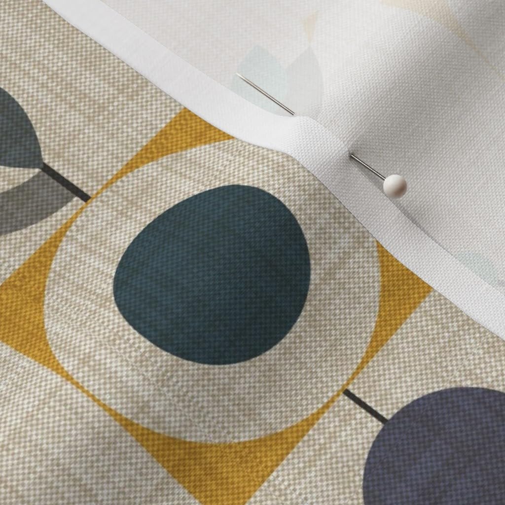 Spoonflower Fabric - Retro, Geometric, Large Scale, Birds, Mid Century Modern, Vintage Printed on Petal Signature Cotton Fabric by The Yard - Sewing Quilting Apparel Crafts Decor