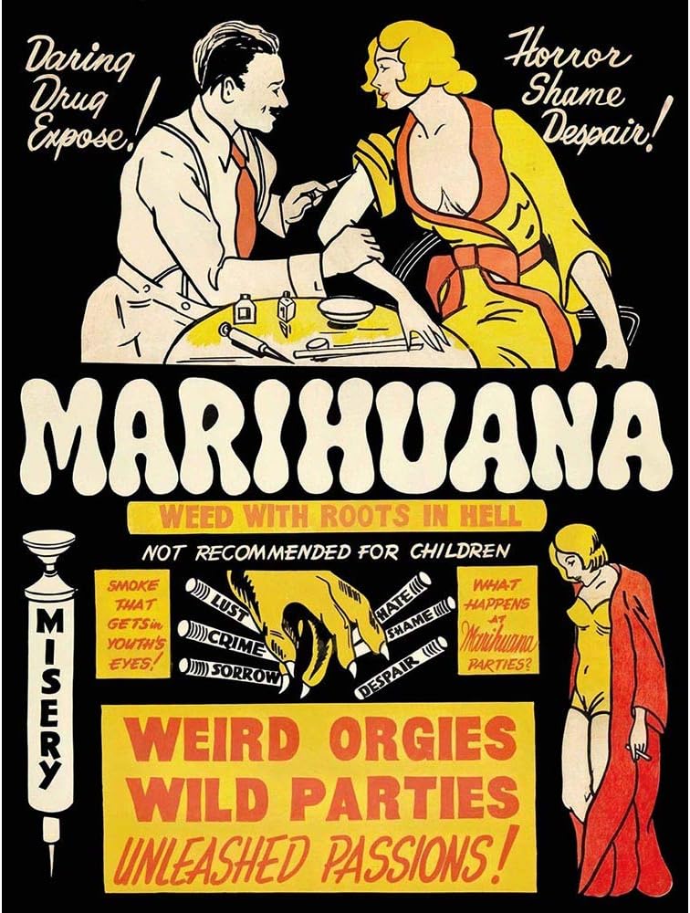 Wee Blue Coo Political Drug Abuse Marijuana Weed Weird Art Print Poster Wall Decor 12X16 Inch