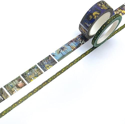 Paper House Productions Where The Wild Things are - Juego de 2 rollos de cinta washi de aluminio para álbumes de recortes y manualidades, escenas