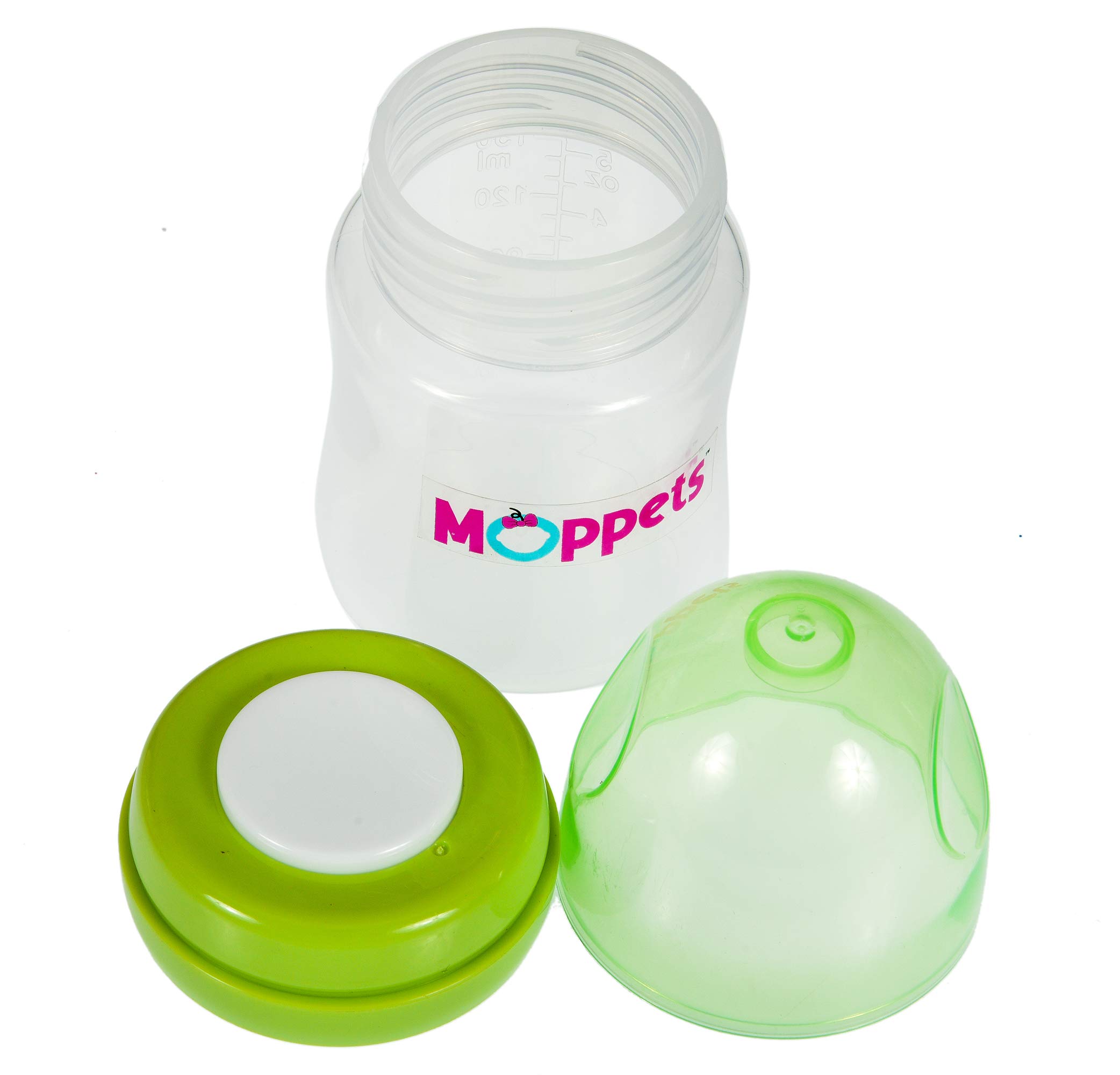 Moppets PRO-Breastmilk 3Pc Storage Bottles with Leak Proof Lid & Dust Covers (Upto 8 oz/180ml) - Store & Freeze Compatible 2