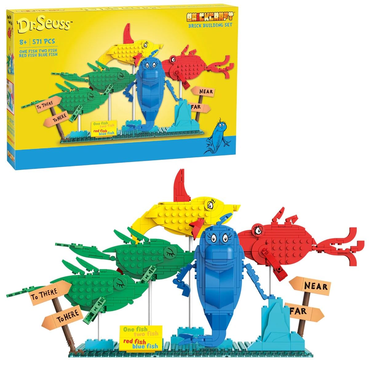 Amazon.com: Brickcraft Officially Licensed Dr. Seuss One Fish Two
