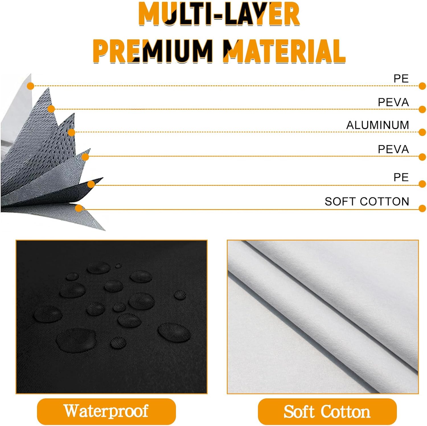 Cab Car Cover for Mid Size Truck Crew Cab, Sunshade Roof Protector Compatible with Toyota Tacoma, Ford Ranger, Chevy Colorado, GMC Canyon, Nissan Frontier, Honda Ridgeline, Full Cover