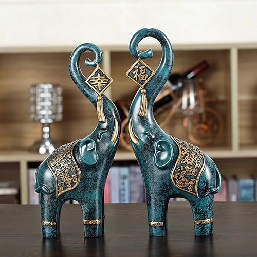 Miniatura 9 de Estatua de elefante de felicidad, adornos de elefante, escultura de elefante para decoración del hogar, regalo de negocios (dorado)