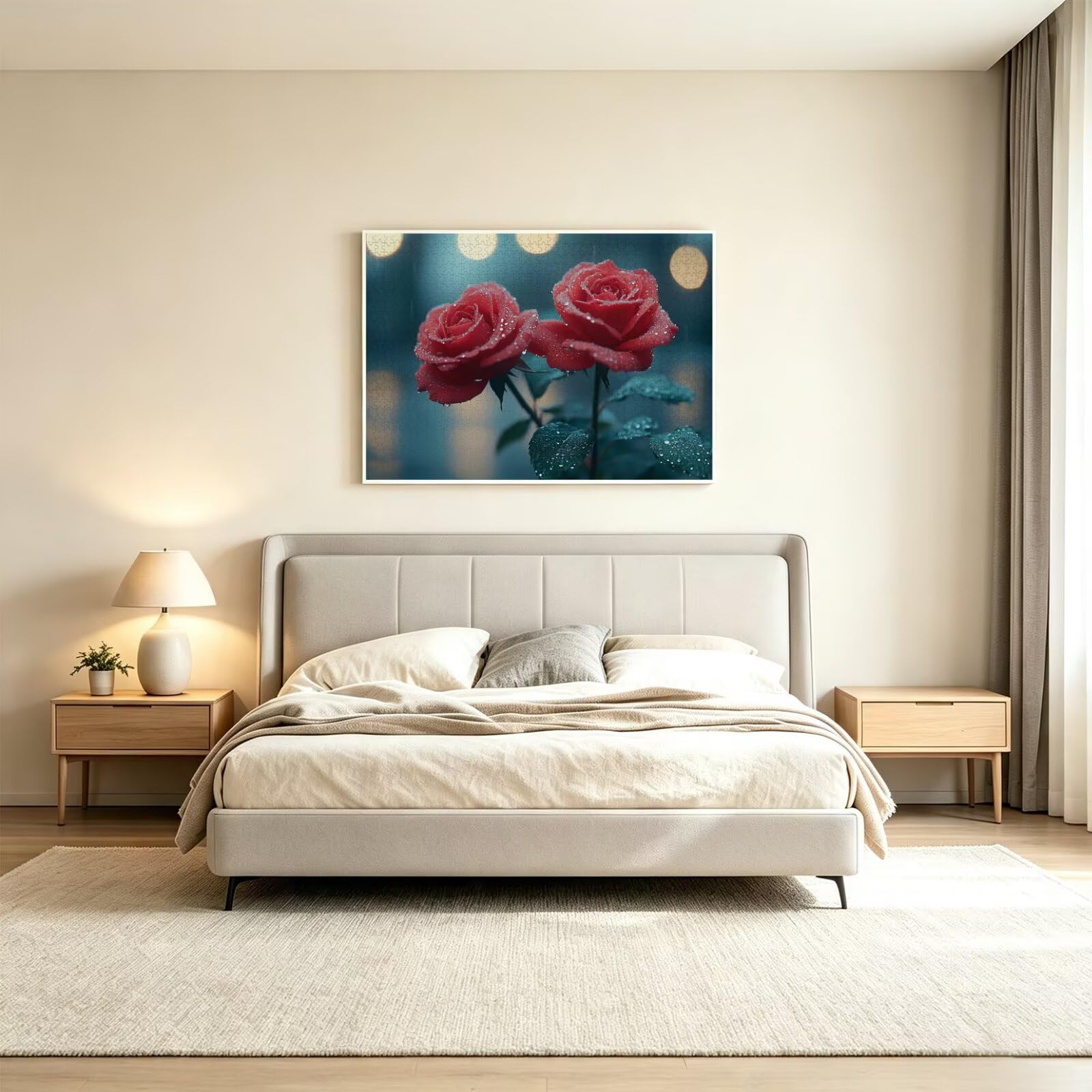 Puzzle 3000 sztuk kwiatów Puzzle Różowe drewno, n-283